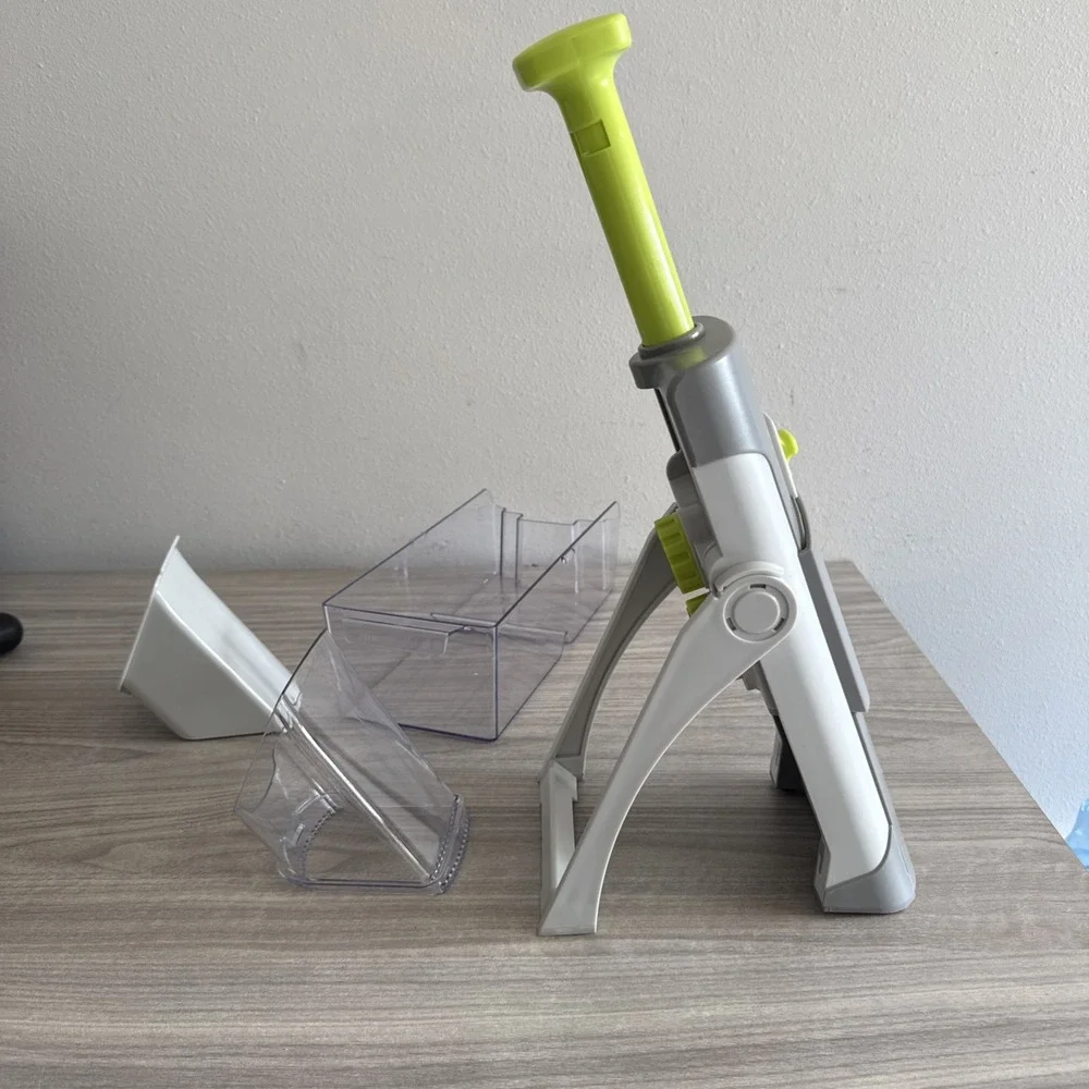 Pampered Chef's RAPID-PREP MANDOLINE -The FIRST Truly FINGER-SAFE Slicer & Dicer
